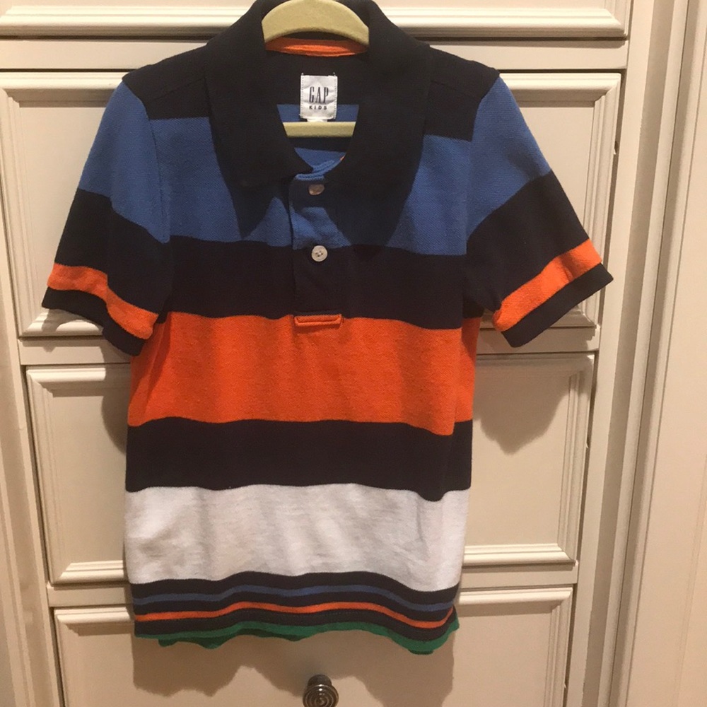 Boys GAP striped polo shirt size xs (4-5)